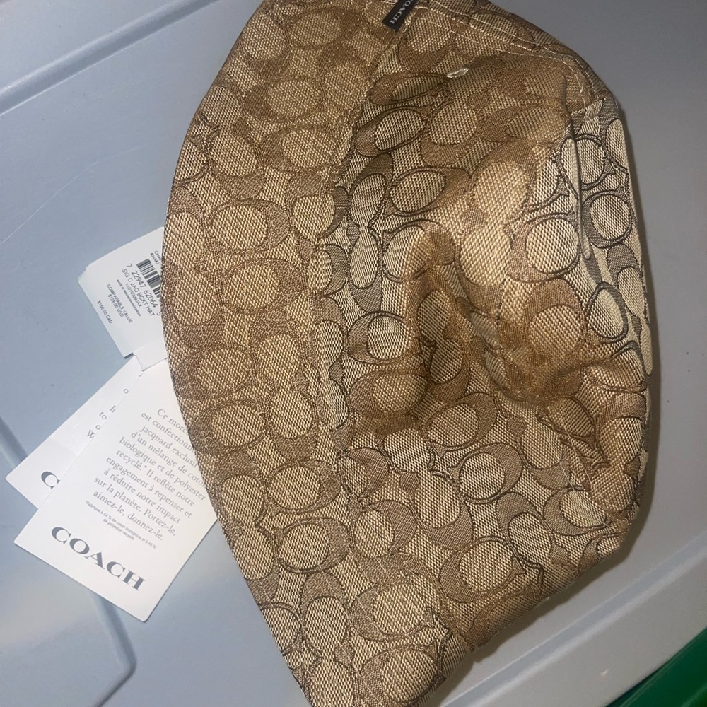 Coach Tan Signature Bucket Hat